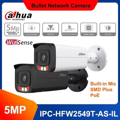 Dahua IPC-HFW2549T-AS-IL 5MP IVS Full Color Mic WizSense IP Camera SMD+ H.265+