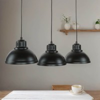 HäNgeleuchte Pendelleuchte HäNgelampe Metall E27 Schwarz Vintage KüChe Esstisch