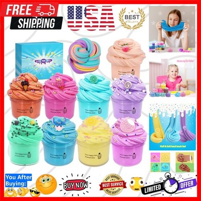 9 Packs Butter Slime Kit, Super Soft, Non-Sticky Stress Relief Toy, Party Fav...