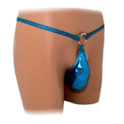 Mens thong bulge pouch thong with ring (XXL)