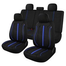 Breathable Premium Car Seat Covers  3D Air-Mesh Seat Covers Full Set Black/Blue