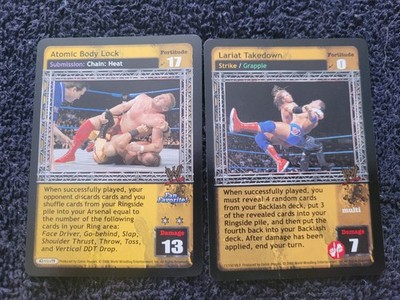 Raw Deal CCG Atomic Body Lock 42/172 & Lariat Takedown 11/150. Set Sale