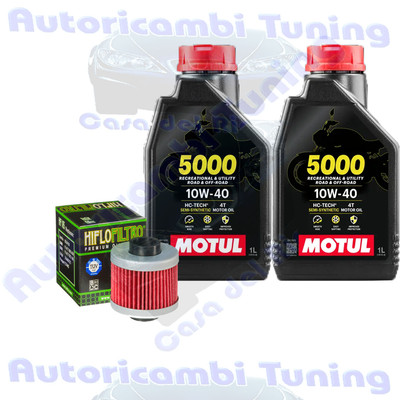 Inspektionskit Öl Motul 5000 10W40 für Aprilia 150 Leonardo ST 1996>2005