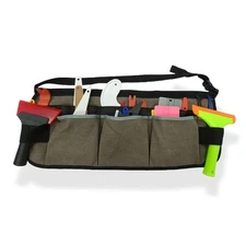 Waist Apron Canvas Tool Pouch Belt Bag for Window Tint, Vinyl Wrap, Gardening...