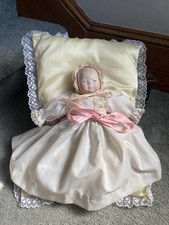 SMALL VINTAGE BABY DOLL BISQUE HEAD CLOTH Body