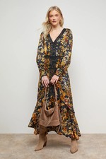 Oasis Floral Midi Dress Womens Casual Dresses
