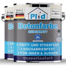 Betonfarbe 5L Silbergrau - f&uuml;r ca. 50m&sup2; / Bodenbeschichtung Bodenfarbe Sockel