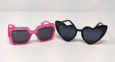 Jojo Siwa Sunglasses Square Pink With Faux Jewels Extra Pair Heart Shape Shades