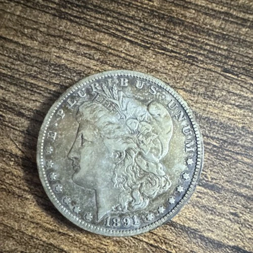 1891 Morgan Silver Dollar $1 Coin Circulated 0.9 Fineness Uncertified US Coin