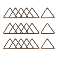 Triangle Earring Beading Hoop Hollow Frame Charm 15mm/ 0.6" Bronze, 20pcs