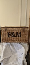 NEW Rare XXLarge XXL 77cm Fortnum and Mason F&M Rope Hamper Wicker Basket Easter