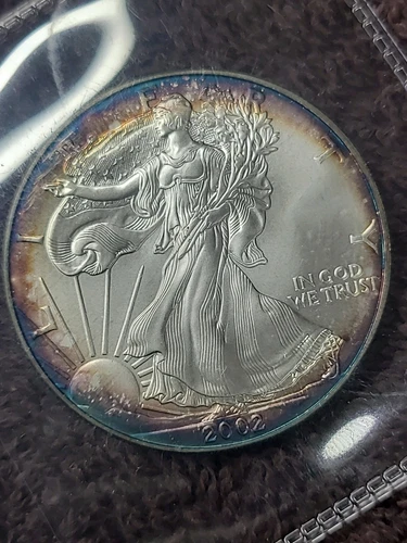 2002 $1--1 oz Silver American Eagle - 🌈☆🌈🌈☆Toner☆🌈☆🌈🌈 #1