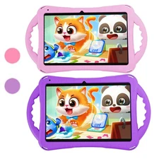 SGIN Kids Tablet 10 inch Android 13 Tablets 2GB RAM 32GB 64GB ROM Purple & Pink
