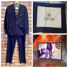House of Cavani Navy Pinstripe Suit 42R - Trousers 36R