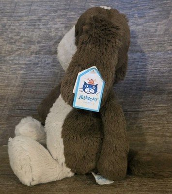 Jellycat London Medium Bashful Fudge Puppy Dog Plush Spaniel Brown