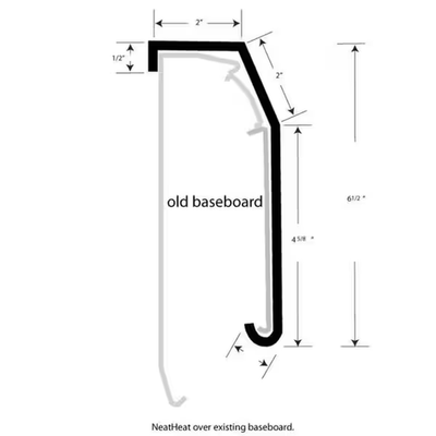 #ad 30 07 Original Series 6 Ft. Hot Water Hot Water Heating Baseboard Cover Not ... $45.22