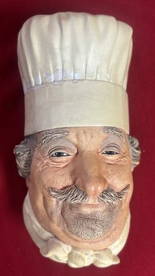 Vintage Bossons Head Chalkware Head   Chef .  Excellent condition 1969