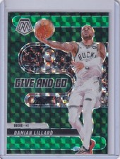 Damian Lillard - 2024-25 NBA Panini Mosaic - Give and Go Green - #14 - Bucks