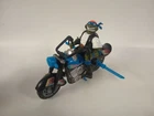 RARE~Vintage Bodacious Biker Cruisin' Leo & Bike~TMNT ~1994