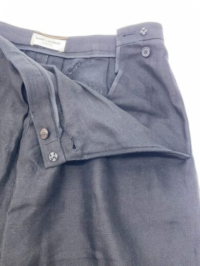 SAINT LAURENT Jeans taglia 42 lino nero solido 642383 Y1C47 