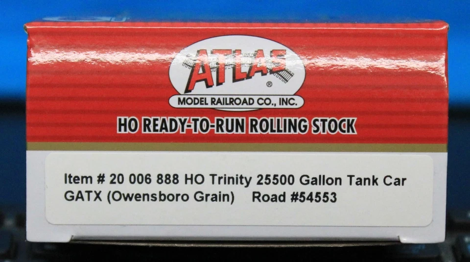 HO Scale - ATLAS 20 006 888 GATX Trinity 25,500 Gallon Tank Car  OWENSBORO GRAIN - Image 3 of 4
