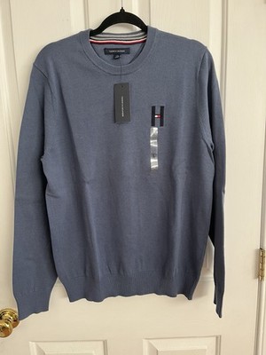 Tommy Hilfiger Men's Large Blue Sweatshirt Pullover NEW