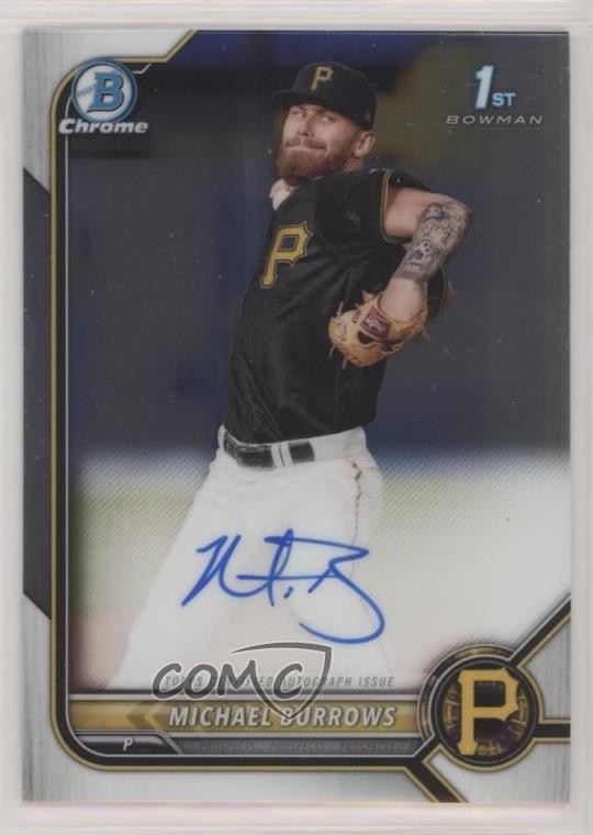 2022 Bowman Chrome Prospect Auto Michael Burrows #CPA-MB Auto o5b