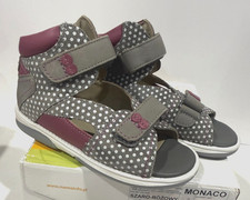 Pre-owned Memo Monaco Girls' Toddler Orthopedic Corrective AFO Sandal, 28 EU