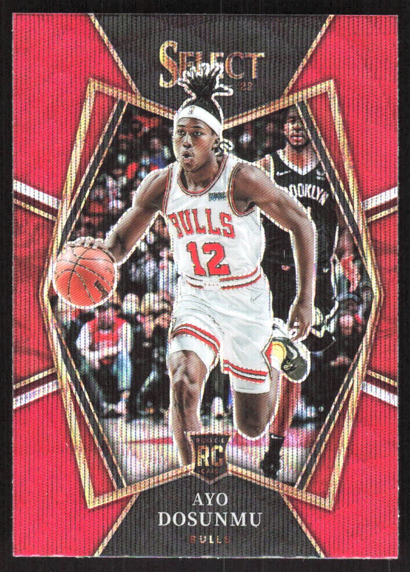 2910H 2021-22 Panini Select #154 Ayo Dosunmu Red Wave Prizms
