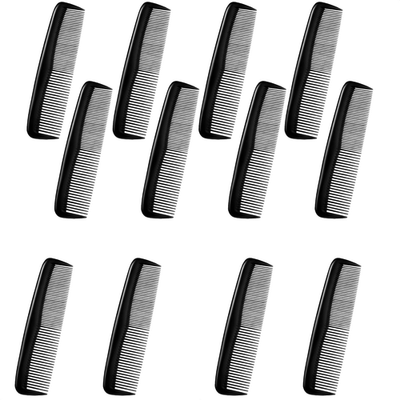 #ad 12Pcs Small Combs Wallet Comb for Men Black Plastic Mens Combs for Hair Dispos $7.04