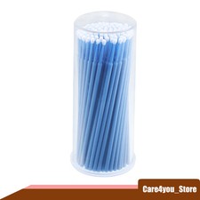 100PCS Not Reusable Lips Mascara Brushes Set for Eyelash Extension Light Blue