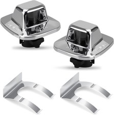 Led License Plate Light Tag Lamp Chrome Housing With Clip Retainer For 1988-1