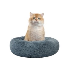 Camas para perros y gatos, redondas y esponjosas, antideslizantes y lavables
