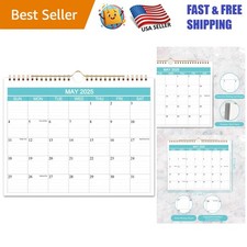2025-2026 Monthly Wall Calendar: Thick Paper  Golden Binding for Daily Planning