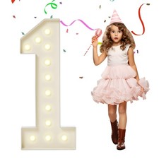eufony 4FT Marquee Numbers, Large Light Up Numbers 1 for 1st 4FT, Number 1