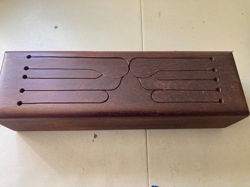 Vintage 70s Wood Tongue Slit Drum - Hand Made multi Tone  No Mallots
