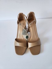 Women's Nude Shelly Heels with Memory Foam Insole - A New Day Tan