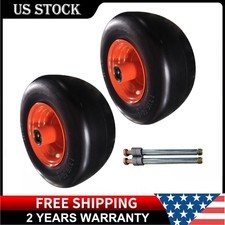 Set of 2 Flat Free Wheel Assembly For Scag 482504 483050 13x6.50x6 13 x 6.50-6