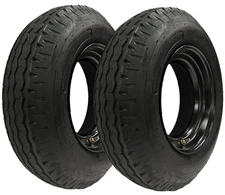 2-Pk Heavy Duty Trailer Mobile Home RV Tire 8-14.5 6x14.5 in. Rim Load Range H