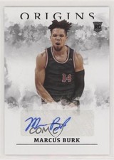 2021-22 Panini Chronicles Draft Picks Origins Rookie Black Marcus Burk Auto 0k2e