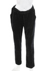 Urban by Alembika Womens Velour High Rise Slim Straight Pants Black Size 2 — photo 1