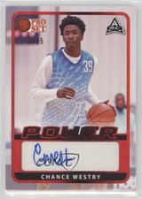 2021-22 Leaf Pro Set Power Base Red Spectrum Foil 3/25 Chance Westry Auto 0c6