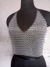 10mm Aluminium Butted Chainmail Top Fantasy Lightweight Crop Top Cosplay Costume