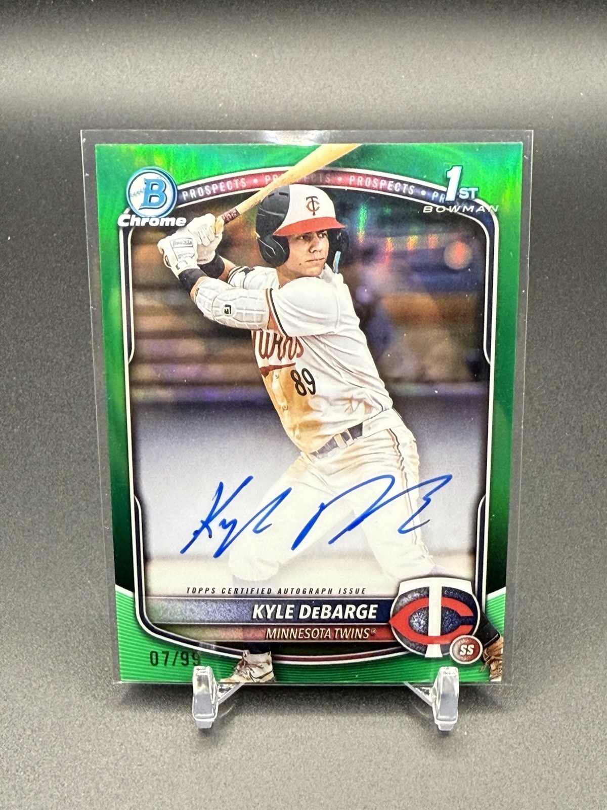 Kyle DeBarge 2025 Bowman Chrome #CPA-KD First (1st) AUTO True Green [#07/99]