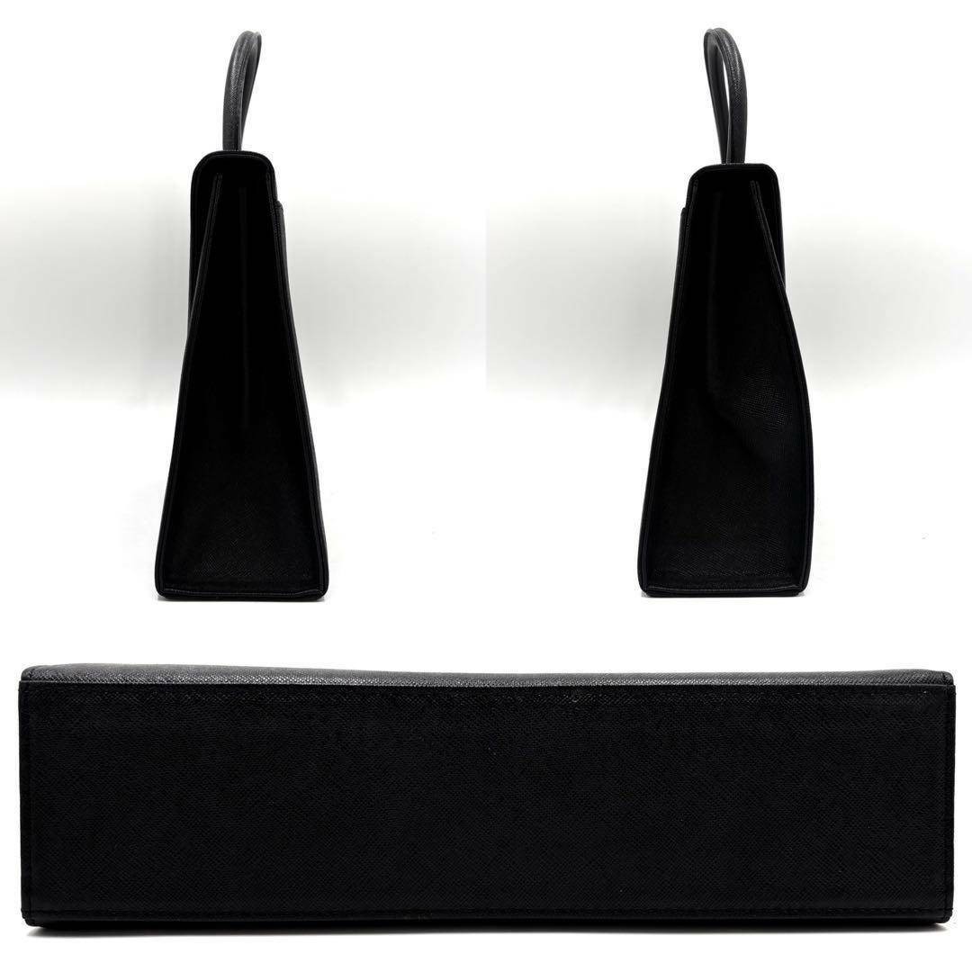 Borsa a mano Yves Saint Laurent logo pelle patta formale Ysl donna nera