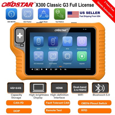 OBDSTAR X300 Classic G3 Intelligent Programming Tool for E-car Motorcycle Marine