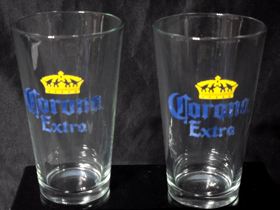 CORONA EXTRA 16 унций пинта пива стекла - новый в оригинальной коробке - пара из 2 США - Изображение 4 из 4