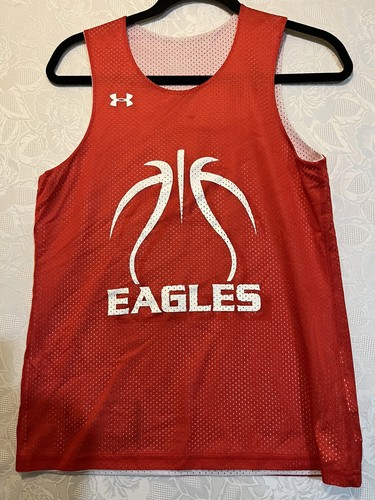 Jersey Under Armour Reversible Basketball Size SM Red/White Polyester - 第 1/11 張圖片