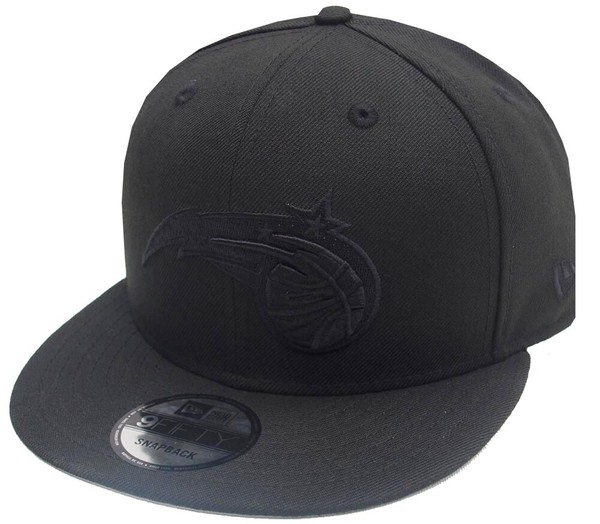 New Era Orlando Magic Black On Black Nba Snapback Cap 9Fifty Osfa Limited-image