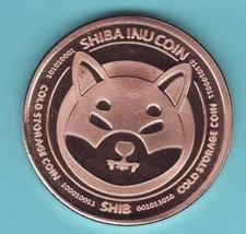 2021 SHIB SHIBA INU Crypto Commemorative D'ANCONIA  design  1 oz. Copper Round  